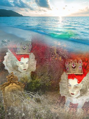 Queen of Hearts Sirens Sea - Fine Art Print